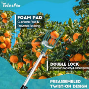 Telespro One-Piece Fruit Picker Basket for Easy Twisting onto Standard Acme Extension Poles – Perfect for Apples, Oranges, and Avocados