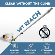 TelesPro Telescoping Pole 7-30FT - Lightweight Aluminum with Universal Twist-on Tip for Painting, Dusting, Window Cleaning, and Tree Sawing