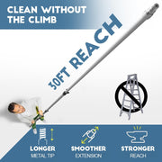 TelesPro Telescoping Pole 6-24FT Lightweight Aluminum for Painting, Dusting, Window Cleaning, and Tree Sawing