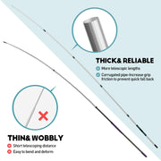 TelesPro Telescoping Pole 6-24FT Lightweight Aluminum for Painting, Dusting, Window Cleaning, and Tree Sawing