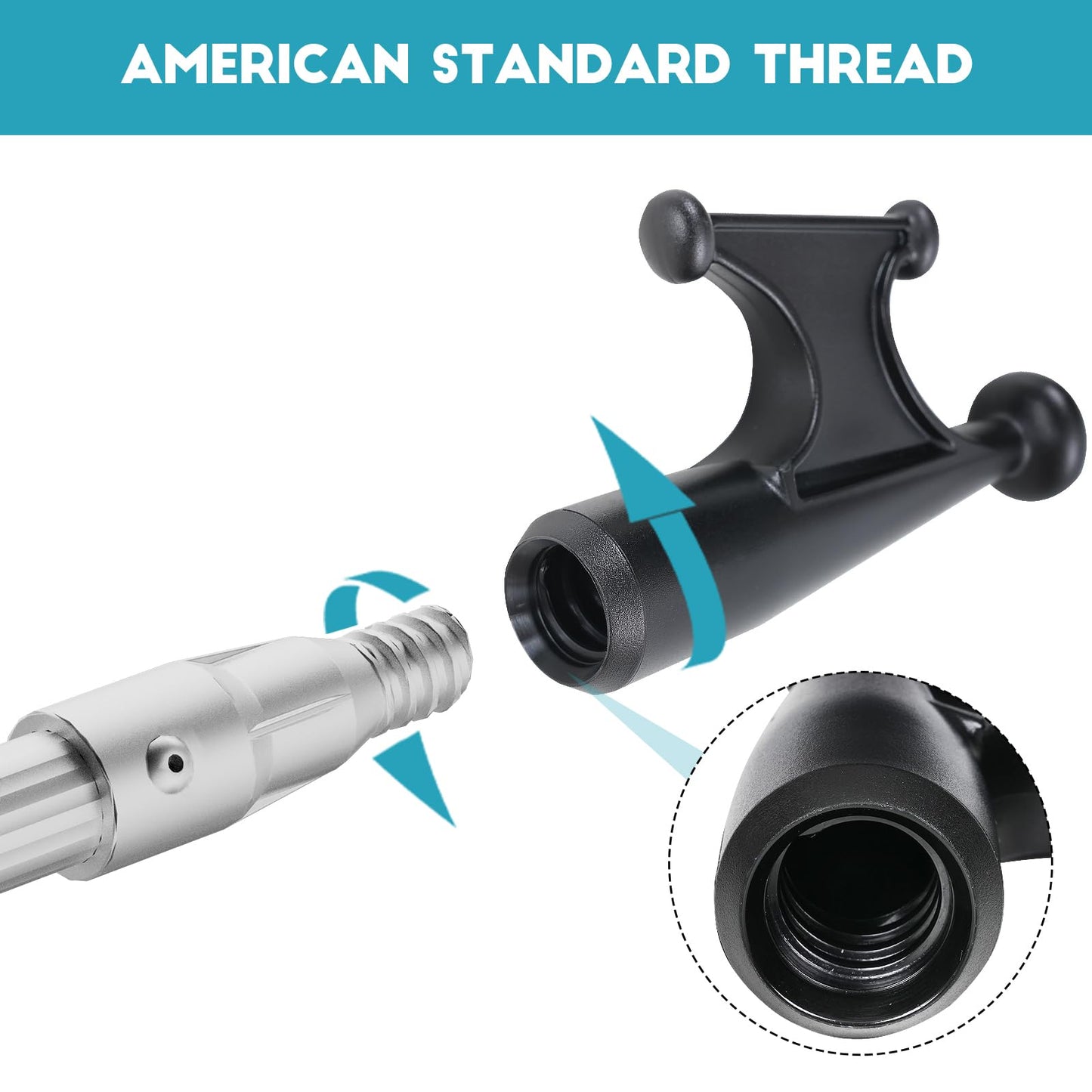 TelesPro Boat Hook Attachment - Versatile, Durable & Compatible with 12FT, 24FT, 30FT Extension Poles (Poles Sold Separately)