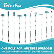 TelesPro 5-12FT Telescopic Aluminum Boat Hook - Versatile Docking Pole for Easy Boat Handling, Sturdy Design for All Water Conditions