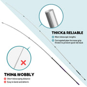 TelesPro Telescoping Pole 7-30FT - Lightweight Aluminum with Universal Twist-on Tip for Painting, Dusting, Window Cleaning, and Tree Sawing