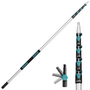 TelesPro Telescoping Pole 7-30FT - Lightweight Aluminum with Universal Twist-on Tip for Painting, Dusting, Window Cleaning, and Tree Sawing