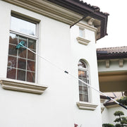 TelesPro 20 Feet High Reach Window Squeegee with 5-12Ft Telescoping Extension Pole, 3-Stage Window Cleaner Kit, Rotatable Head, Includes 2 Squeegees & 2 Microfiber Cloths