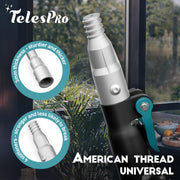 TelesPro Telescoping Pole 7-30FT - Lightweight Aluminum with Universal Twist-on Tip for Painting, Dusting, Window Cleaning, and Tree Sawing