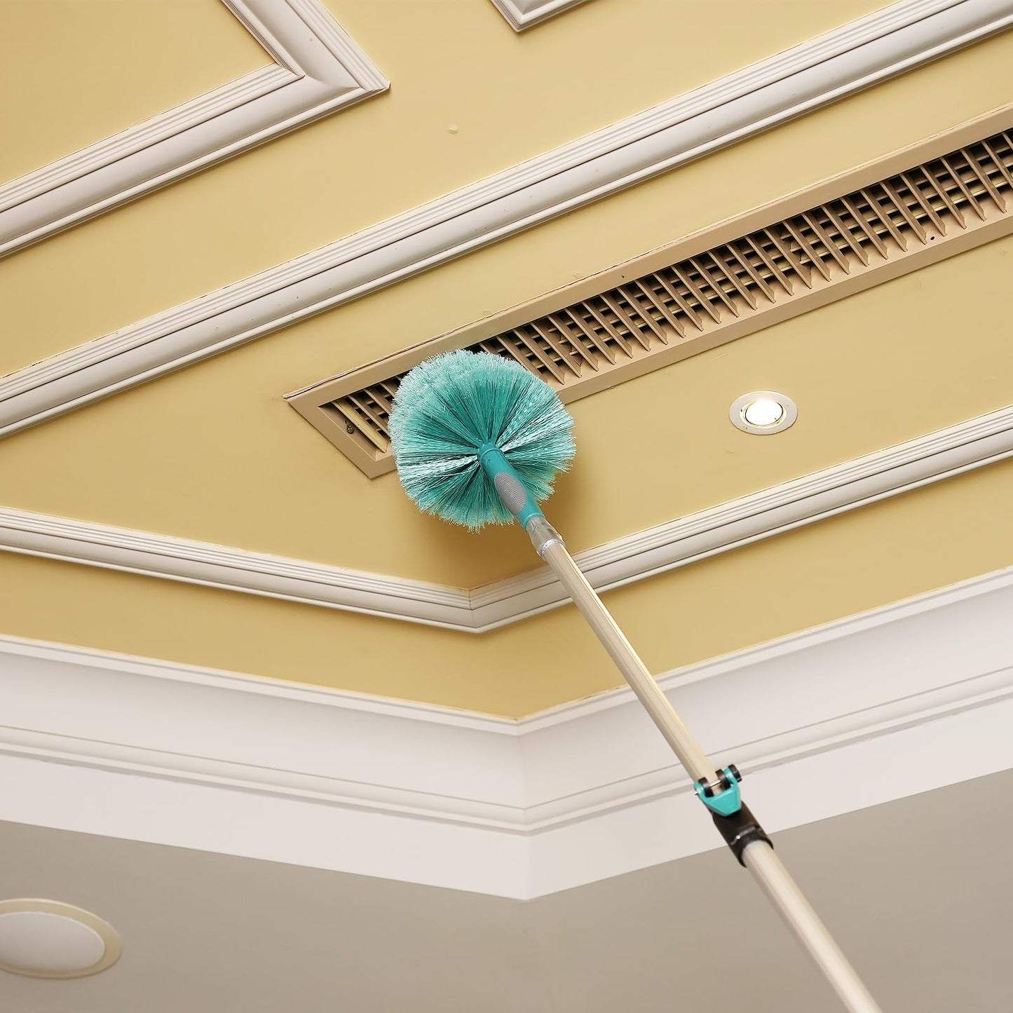 Telespro Cobweb Duster Attachment | High-Reach Durable Spider Web Cleaner for Standard US Acme Thread Poles