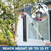 TelesPro 5-12FT Telescopic Aluminum Boat Hook - Versatile Docking Pole for Easy Boat Handling, Sturdy Design for All Water Conditions