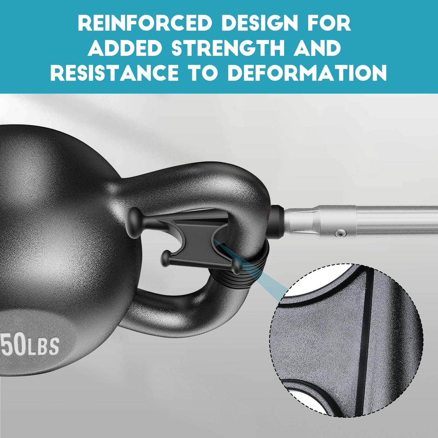 TelesPro Boat Hook Attachment - Versatile, Durable & Compatible with 12FT, 24FT, 30FT Extension Poles (Poles Sold Separately)